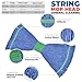 Onesimus 18 oz Heavy Duty Mop Head Replacement, 5 Inch Headband for Quick Change Handle, Blue Loop-End Cotton Blend String Wet Dry Floor Mop Refill Commercial Cleaning Supplies, 3 Pack Medium