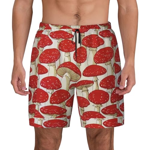 Short de bain champignon rouge et blanc homme léger