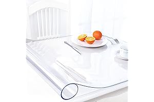16x32 Inch Clear Vinyl Table Top Protector Waterproof PVC Plastic Table Mat...