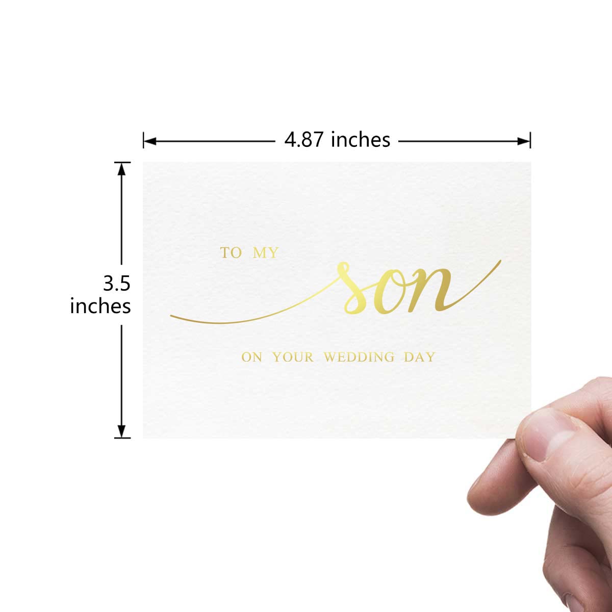 MAGJUCHE Tarjeta de boda con texto en inglés «To My Son On Your Wedding Day»