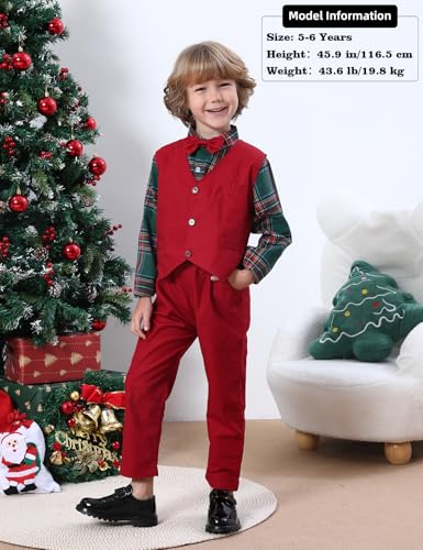 A&J DESIGN Toddler Boys Formal Clothes with Suspender Baby Wedding Outfit Kids Dress Suit Set2