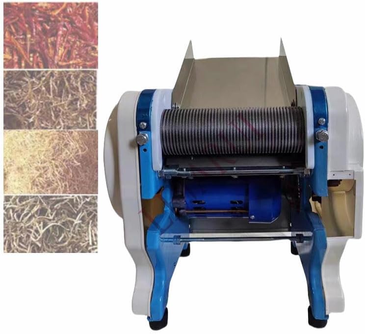 Commercial Food Shredder Machine, Multi-Function Slicer for Chenpi, Lotus Leaf, Bean Skin, Dried Chili, 550W, 1mm Dimension