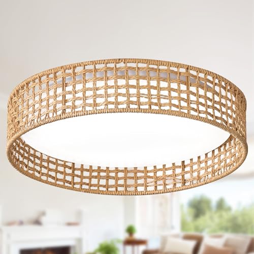 Ogmokila LED Boho Light Fixtures Ceiling, Flush Mount Ceiling Light