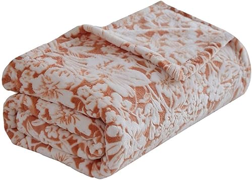 Miniatura 8 de Manta FY Fiber House, franela de lana con estampado de flores 3D