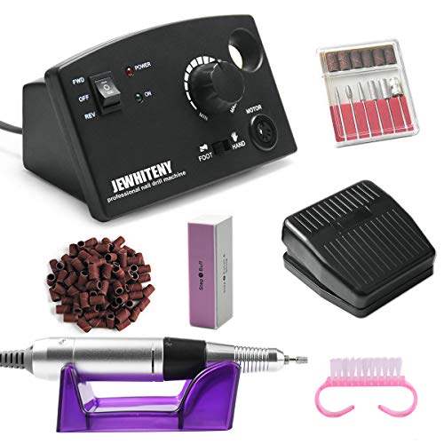 JEWHITENY Professional Nail Drill Machine 30,000RPM, Light Electric Acrylic Nail File Kits