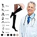 5 Pairs Knee High Graduated Compression Socks For Women and Men - Best Medical, Nursing, Travel & Flight Socks - Running & Fitness - 15-20mmHg (L/XL, Assorted 2)