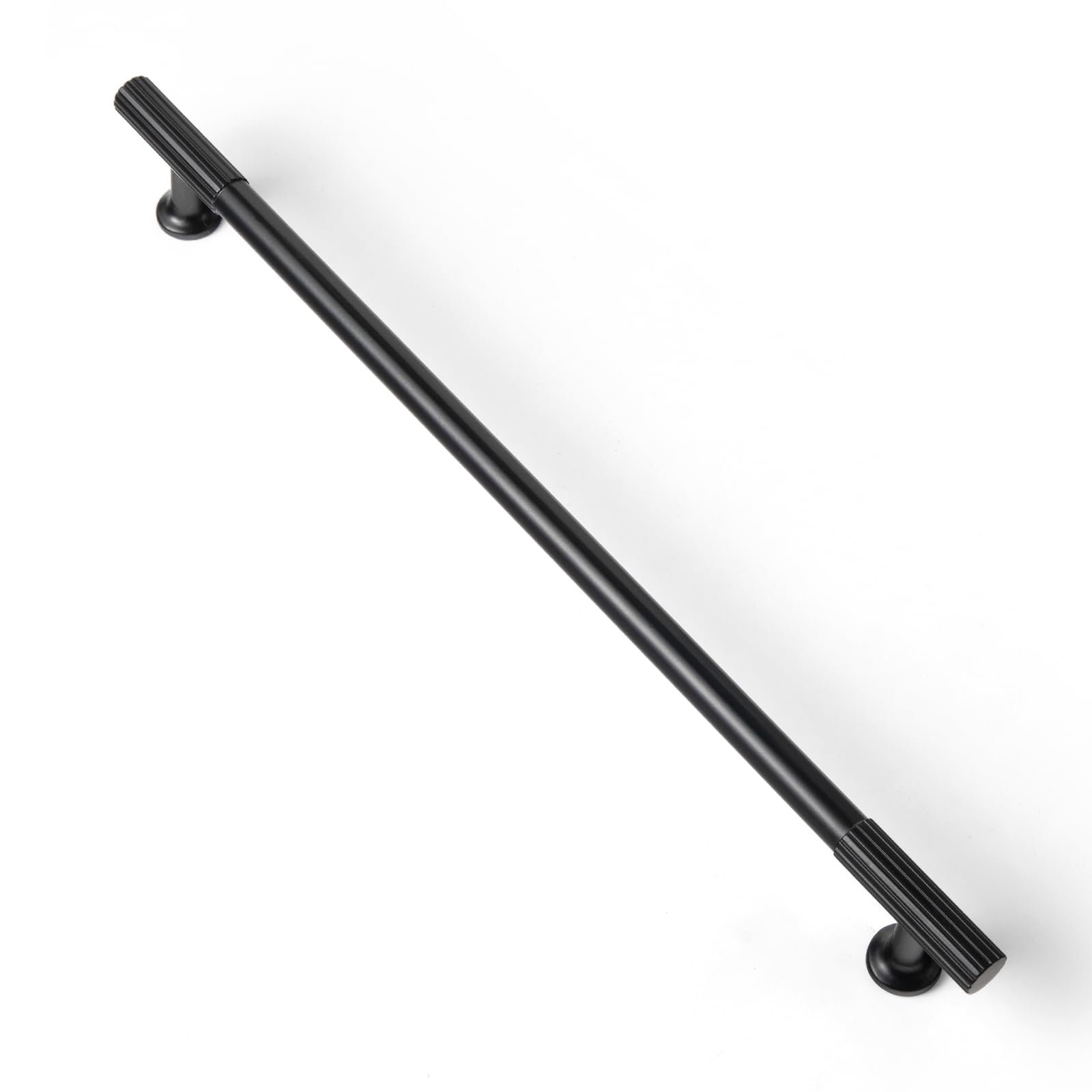 Goo-Ki Elegant Black Zinc Alloy Cabinet Handles - 10''(256mm) Hole Center Striped Decorations Cabinet Pull Hardware for Bedroom, Kitchen, 6 Pack — image 1