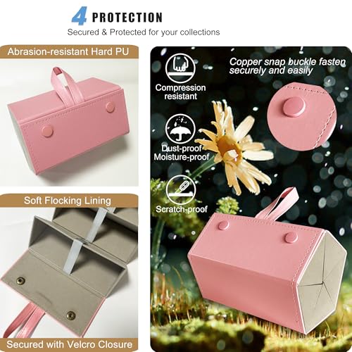 Image of Longjet Glasses Case Travel Sunglasses Organizer Leather Eyeglasses Storage Box Multiple Slots Hanging Eyewear Holder