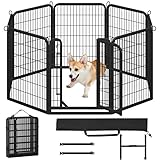 Yaheetech Parc pour Chiens 8 Panneaux Cage Chenils Chien Enclos en métal 80 cm de Hauteur...