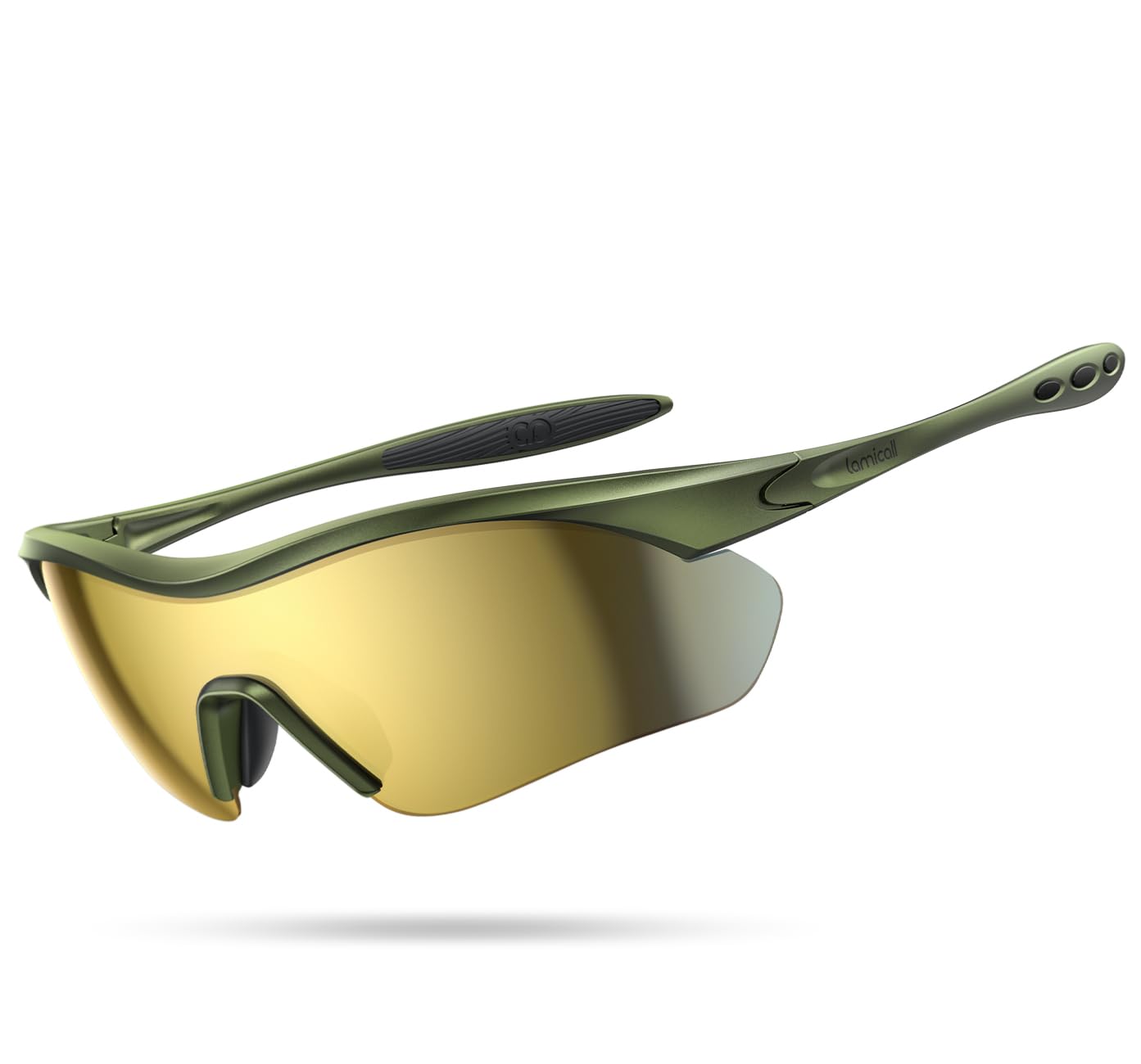 Lamicall Gafas de Sol Ciclismo - [25g Ultraligera] TAC Lente de una Pieza, UV400 Protección, TR90-Marco, Patillas & Alm…