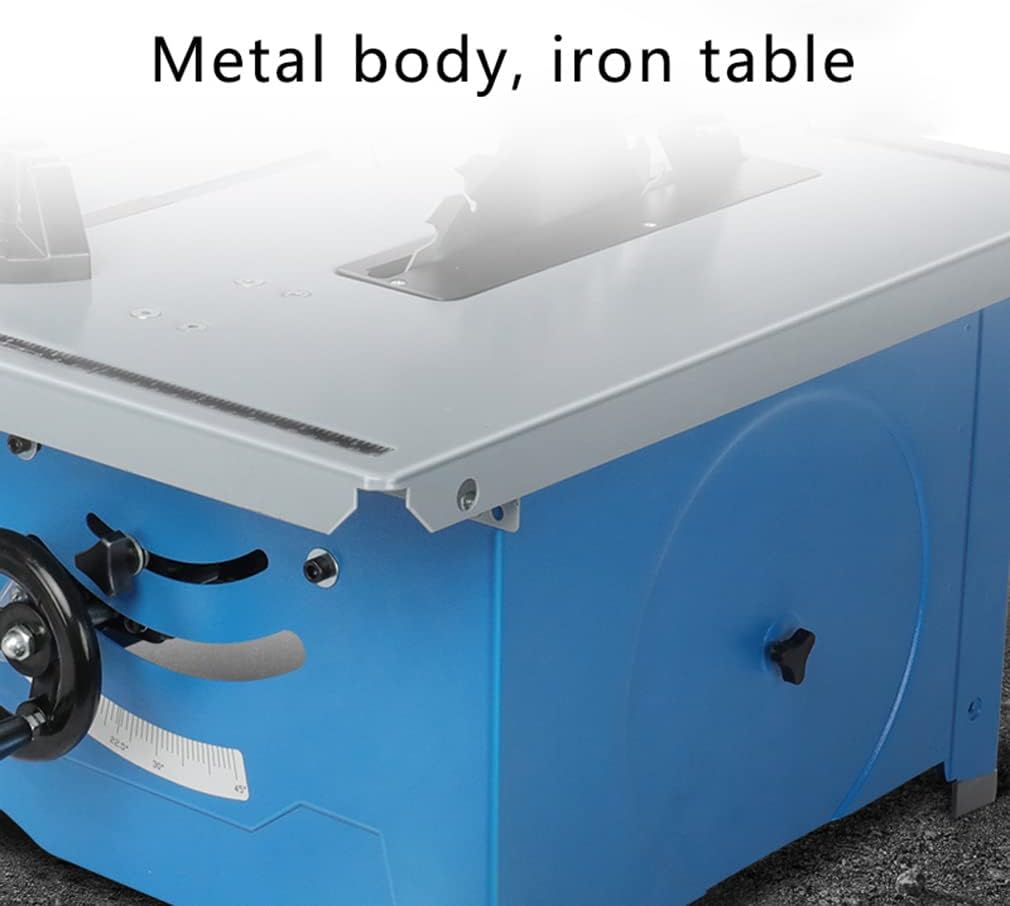 Mini Hobby Table Saw for Model Making, 8-Inch Household Miniature Woodworking Table Saw, Adjustable Cut Depth, 0-90 Angle Cutting, Wood Aluminum Alloy Acrylic Cutting Machine