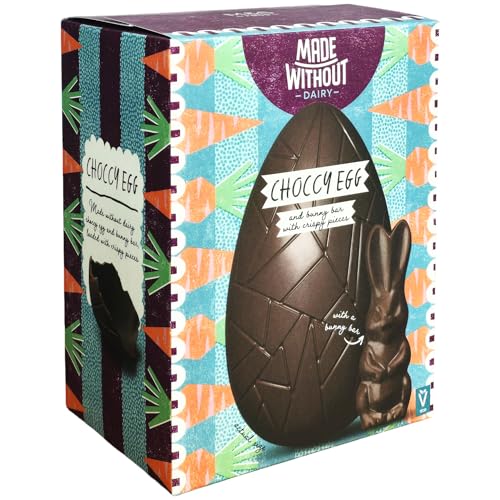 Marks and Spencer Cocoa Choccy Egg and Bunny Bar With Crispy Pieces Made Without Dairy Vegan Chocolate Easter Egg 168g