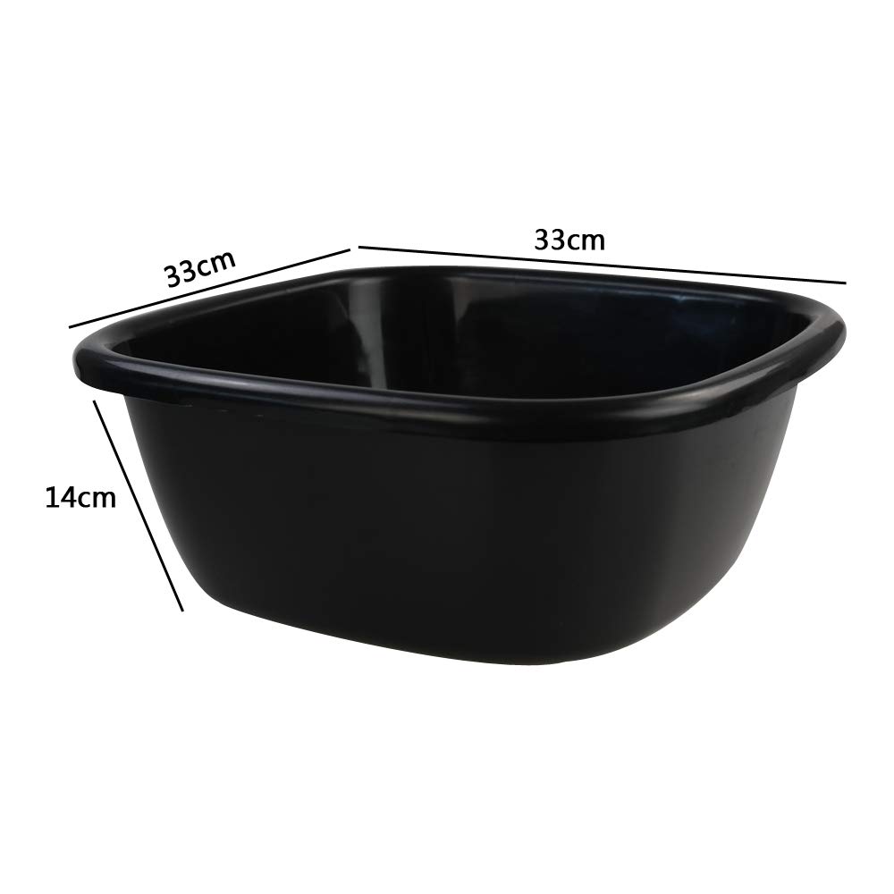 4-Pack Bassine Plastique Carrée, Plastique Basins