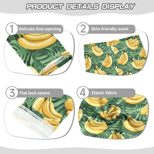 senya Girls Printed Leggings Yoga Pants Banana Leaves Pattern for Kids in 4t to 10 Years, 4T3
