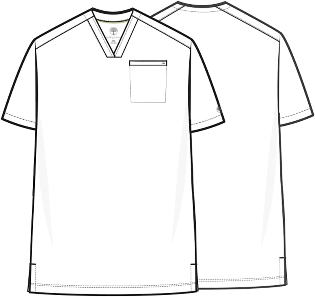 Healing Hands Mens Scrub Top V-Neck with 1 Pocket & 360° Stretch Fabric HH758 - Image 6