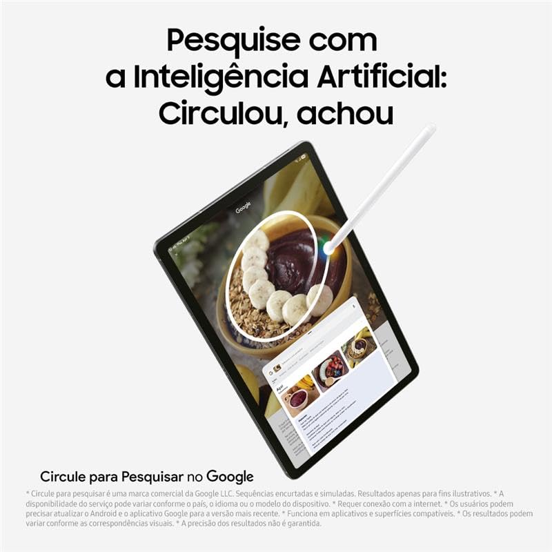 Tablet Samsung Galaxy Tab S10 FE, Cinza, 128GB, 8GB RAM, Tela Imersiva de 10.9" 90Hz, Camera Traseira de 13MP, Câmera Frontal