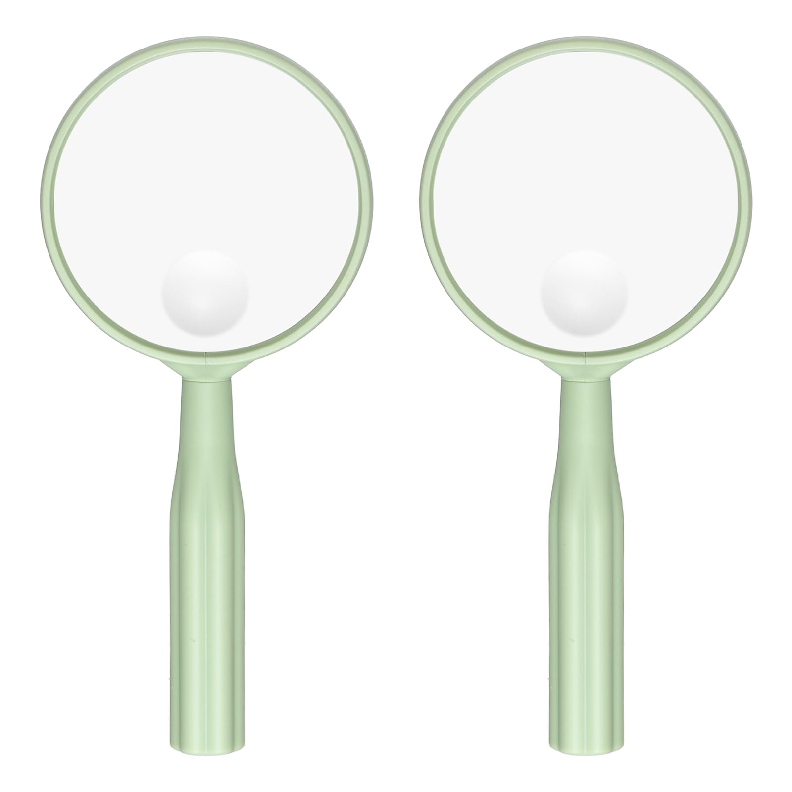 Loupe à main de lecture 3X 4X avec lentille incassable 73 mm et manche antidérapant vert PATIKIL 2 Pcs