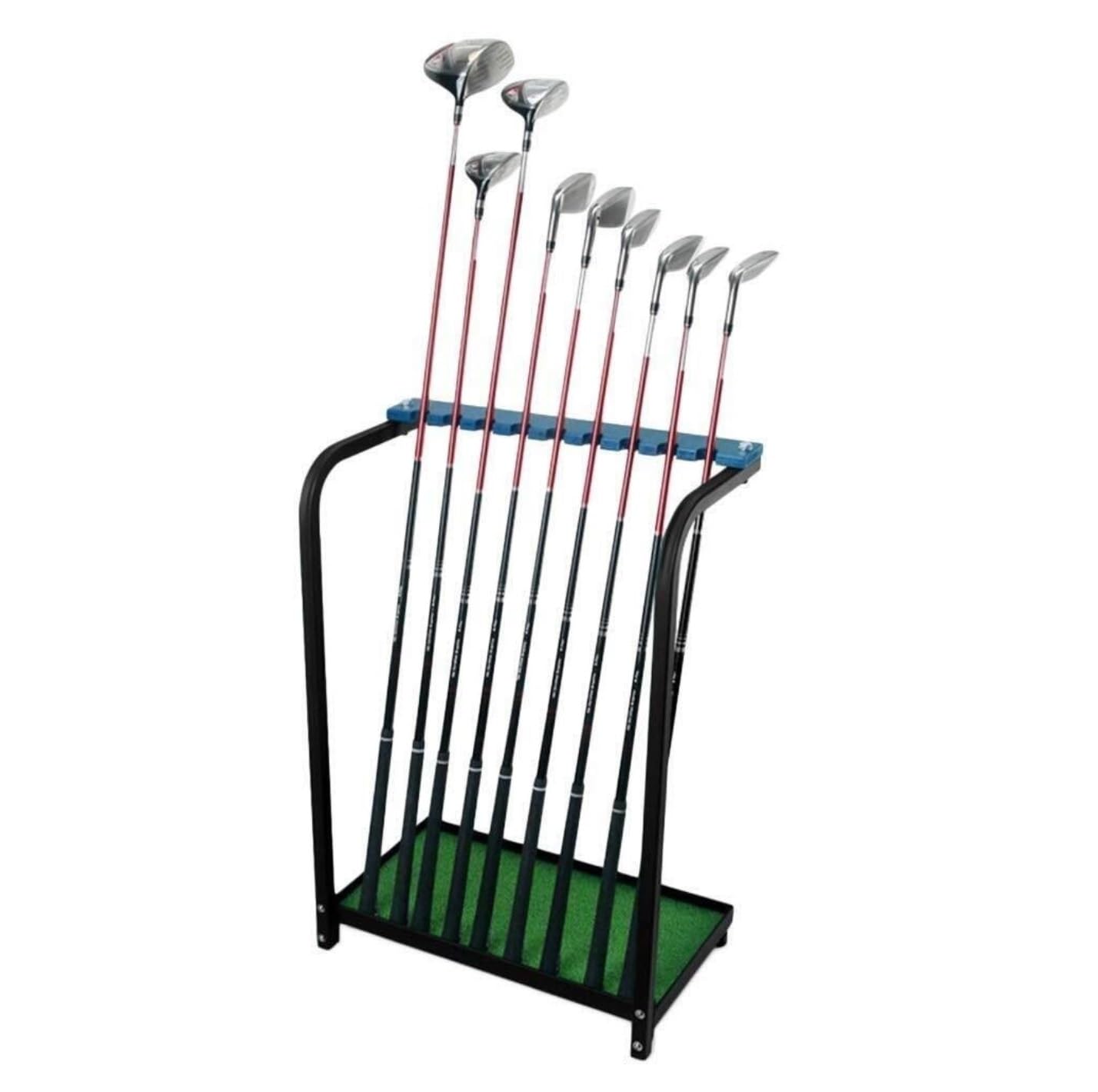 MHbdfsxz Golf Club Organizer For Indoor Outdoor Golf Club Display Rack Stand 9-Hole Holder Storage Indoor Outdoor Organizer Golf Course Accessories