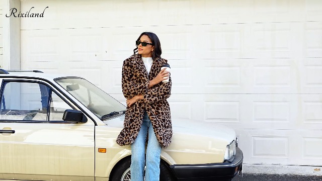 Rixiland Women's Faux Fur Coat Fuzzy Warm Winter Long Fur Jackets