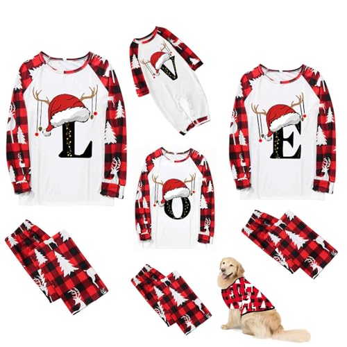 Christmas Matching Family Pajamas Family Christmas Pajamas Matching Sets Cute Alphabet Xmas Pjs Sets...