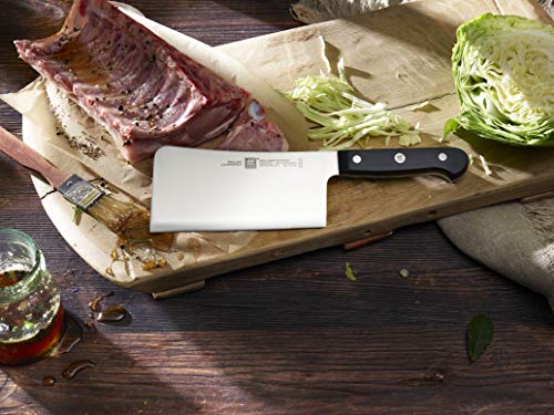 ZWILLING Gourmet Chinesisches Kochmesser, 18 cm, Rostfreier Spezialstahl, Ergonomischer Kunststoff-Griff, Schwarz - Made in Germany