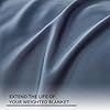 YnM Exclusive Cooling Duvet Cover for Weighted Blankets with 16 Strings (Blue Grey, 48"x 72") #3