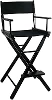 GDGYOFN 30 Inch Foldable Directors Chair with Footrest - Solid Hardwood Frame, 250lb Capacity for Makeup Artists, Salons & Photography Studios