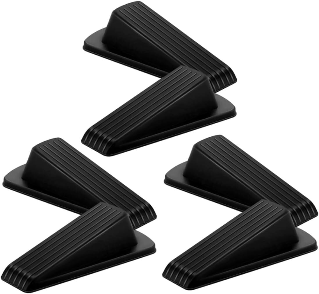 6pcs Black Silencer Kick Door Stopper, Collision Heavy Duty Rubber