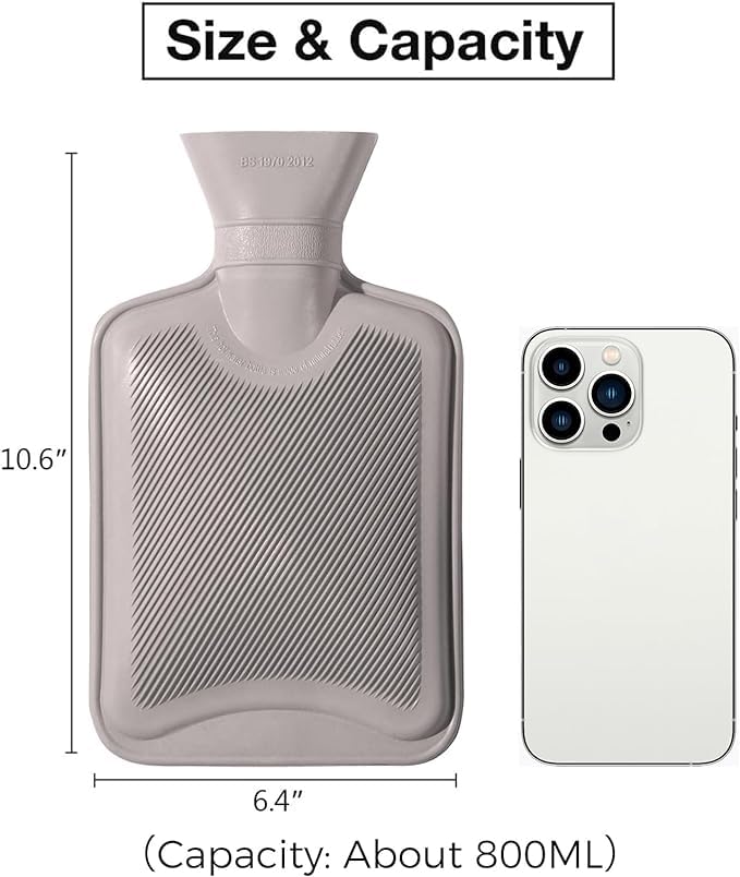 Image of MCP Healthcare Hot Water Bag Bottle 1000 ml Warm Relaxing Non Electrical Heat Therapy Bag Pain Relief Bottle | Period Cramps, Body Aches & Cold Therapy | Reusable Hot & Cold Water Bottle For back, neck & joint pain