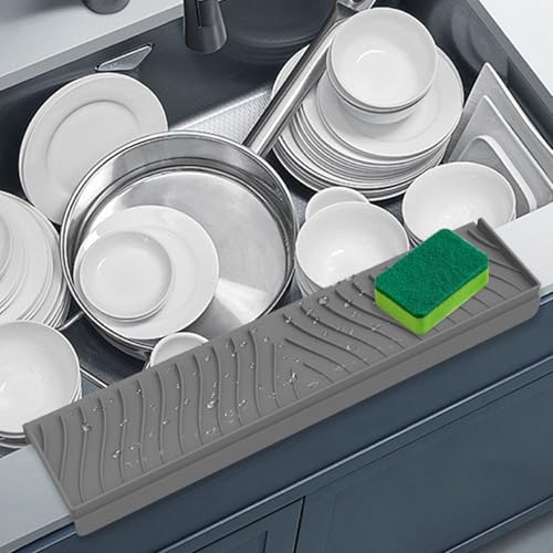 Protector de salpicaduras para fregadero de 20" de silicona: adiós al agua en la encimera 3