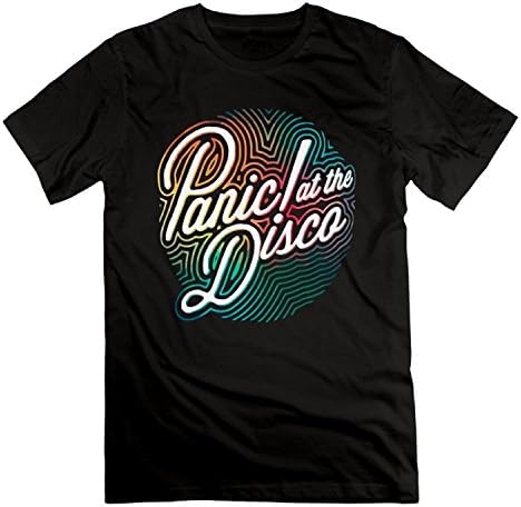 SEagleoMen's American Pop Rock Band Panic!at The Disco Color Logo Tee Black X-Large