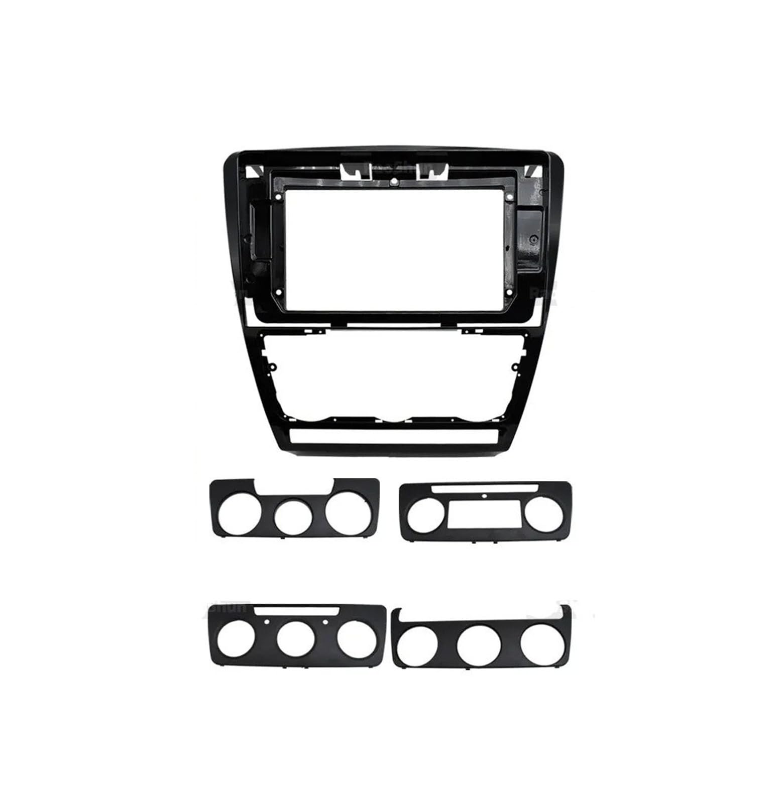 Mascherina Autoradio Cornice Stereo per Skoda per Octavia Mk2 per A5 2004-2014 Car Dvd Android Radio Fascia Cornice 10 Pollici 2DIN Stereo Pannello Cablaggio Cavo Adattatore