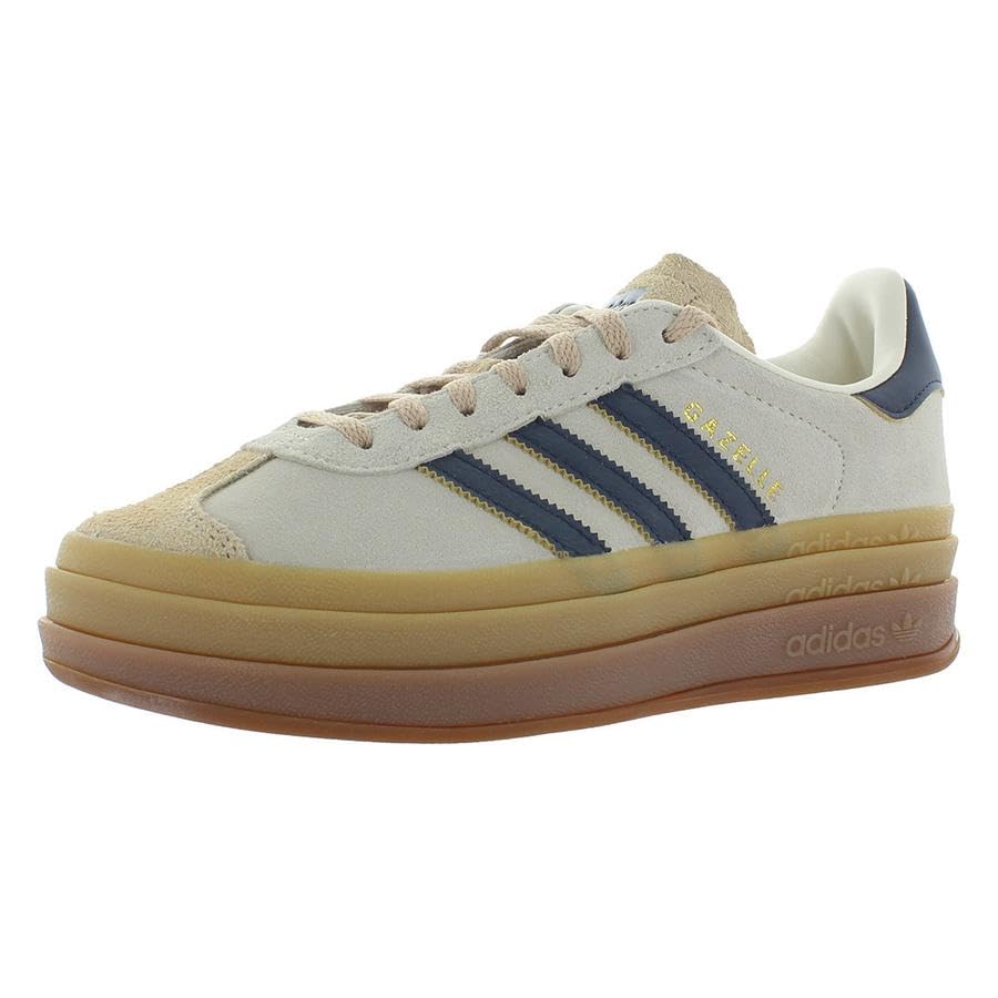 Image of adidas Gazelle Bold Womens Shoes Size 9, Color: Off White /Collegiate Navy /Gum
