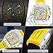 Imagen de RORIOS Relojes de Pulsera Tonneau para Hombres Reloj Moda Analógico Cuarzo Relojes Deportivo Correa de Silicona Reloj Luminoso Fecha Amarillo