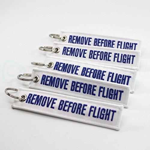 Llavero Remove Before Flight de alta resistencia pack de 5 organizadores textiles 3