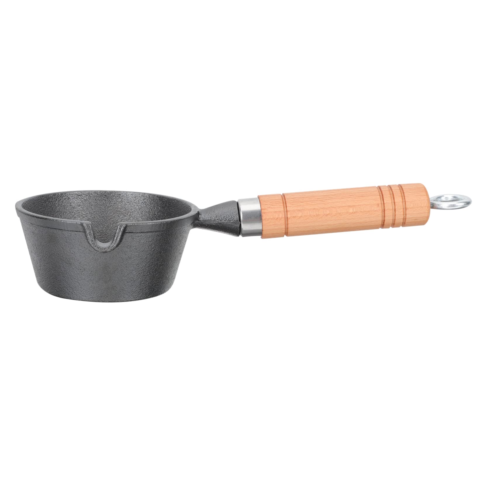 COLLBATH Kleiner Eisen Eierpfanne mit Holzgriff, Antihaft, Tragbar