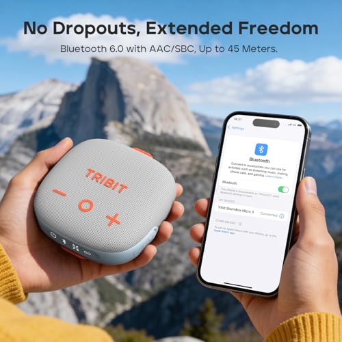 Image of Tribit Portable Bluetooth Speaker StormBox Micro 3, 13W Bike Speaker with IP68 Waterproof, 24H Playtime, Wireless, BT6.0, Loud Sound, TWS Pairing, XBass, Magnetic & Strap for Hiking /Cycling /Golf
