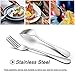 LIANYU Dinner Forks Set of 12, 8 Inches Large Stainless Steel Silver Forks, Metal Silverware Flatware Cutlery Set, Mirror Finish & Dishwasher Safe