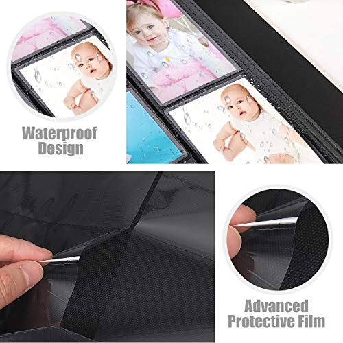 RECUTMS-Photo-Album-4x6-Holds-600-Photos-Button-Grain-Larger-Capacity-Leather-Cover-Black-Inner-Page-Baby-Family-Book-Wedding-Anniversary-Pictures-Birthday-Photo-Albums-White