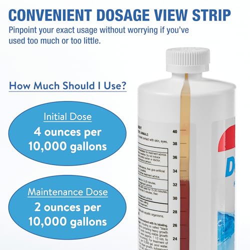 Image of Doheny's Super Algaecide Plus | Pro-Grade | Effective Against Most Algae Types | 7.1% Chelated Copper (Chelated to Reduce Staining) | Non-Foaming, No Clouding | Safe to Swim After Use | 40oz Bottle