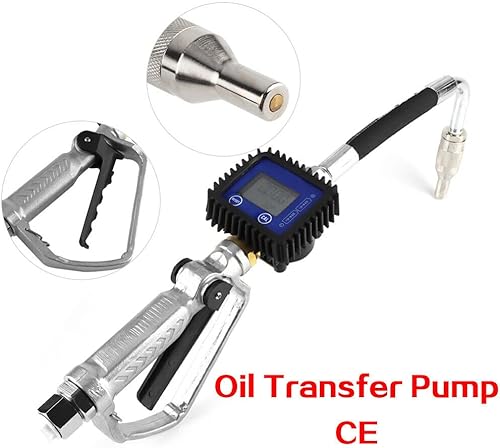Miniatura 2 de Pistola de medición de aceite electrónica, medidor digital de gasolina, nueva bomba de transferencia de aceite operada por aire con batería, bomba