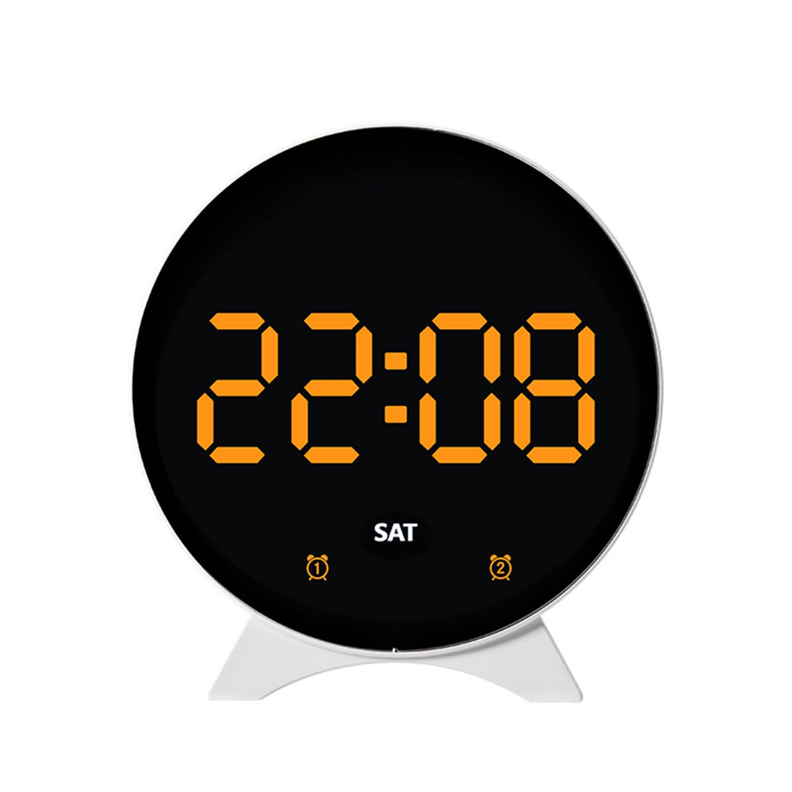 Jazuaiao LED Desk Clock Light Transducer Quiet Action Calendar Temperature Display for Contemporary Calendar Alarm Clock