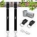 EKKONG Sangles de Hamac, 1 Paire de Sangles de Suspension, Protège Arbres, pour Fixation de balançoire/hamac/Camping en Nylon imperméable 150 cm x 5 cm Charge Max 500 kg (Noir)