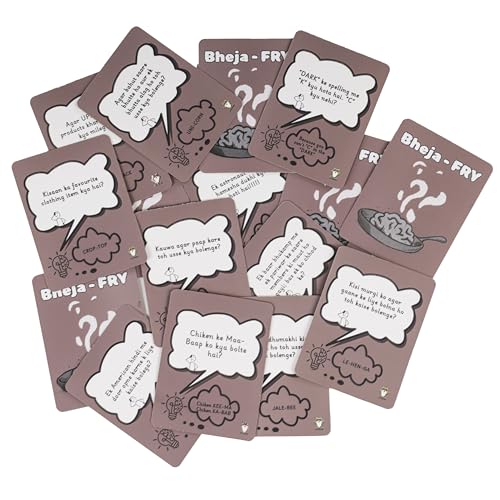 Image of Bheja-Fry Party Card Game for Family, Friends & Office | Funny Lame Jokes Game | 2-8 Players | Age 10+ | Fun Gift & Game Night Entertainment - 55 Cards