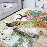 Kunsen Decoracion Hogar Moderno Sala de Estar Familiar del Pavo Real alfombras Grandes Baratas Multicolor Alfombra de Piso Largo popular200x300CM