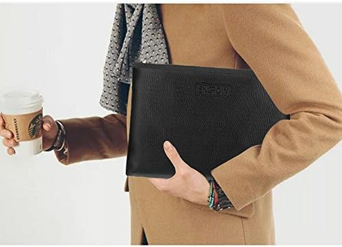 Document Bag Fireproof Safe File Folder Silicone Coated Fire Water Dust Resistant Zipper Organizer Bag for B5/A4 Size File,Contract,Money,Bills,ipad,Smart Phone,Jewelry,Passport 13.5"×9.8"×1.4"