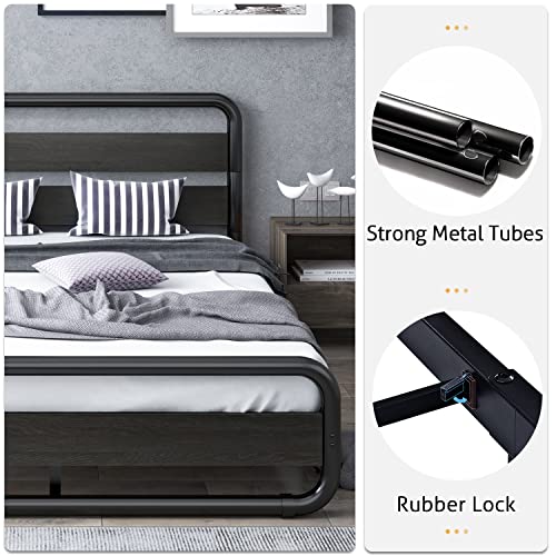SHA-CERLIN-King-Size-Platform-Bed-Frame-with-Wooden-Headboard-and-Footboard-Heavy-Duty-Metal-Bed-Frame-with-10-Under-Bed-Storage-Noise-Free-No-Box-Spring-Needed-Black