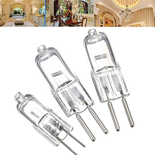 Image of DHRUVPRO G4 12V 10w Glass Halogen Light Bulbs Transparent for Lamps Long Life 2000hrs (G4 12v 10w 2000h Helogen Bulb, 25)