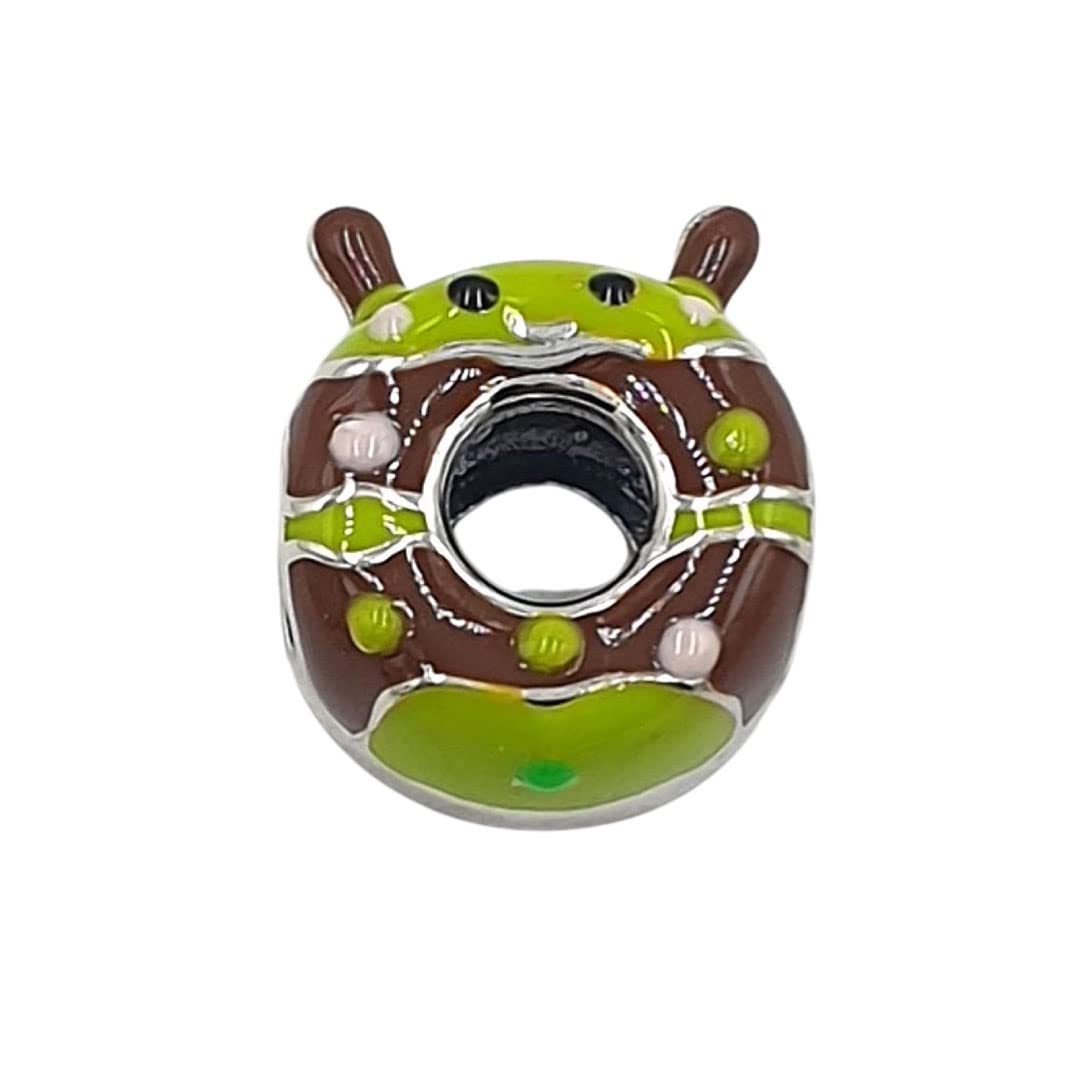 sahiba gems Stylish & Cool 925 Sterling Silver Doughnut Charm Fits For Bracelets/Anklets/Chain-picture-37