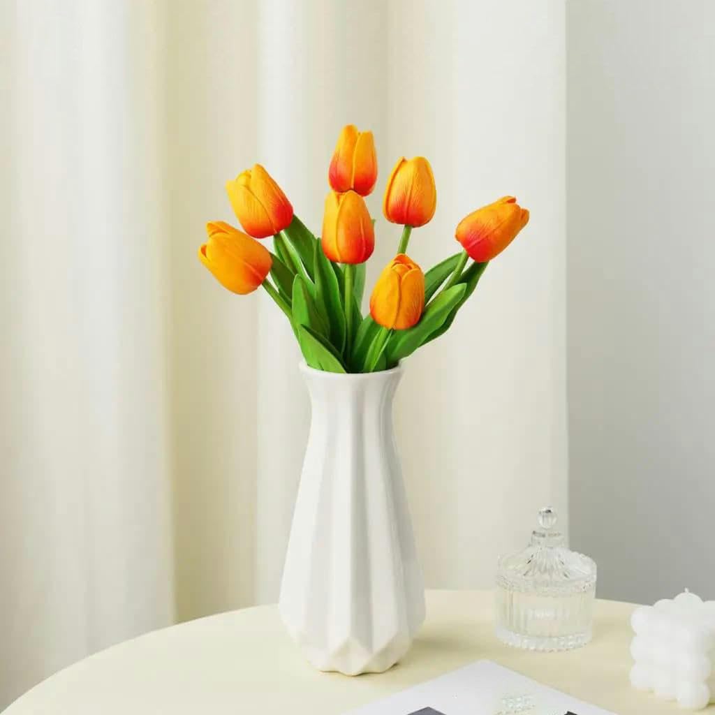 CVJdfhRE fake flowers， 5pcs Orange Flower Artificial Bouquet Foam Fake for Home Garden Decor Wedding(Hg2 05)